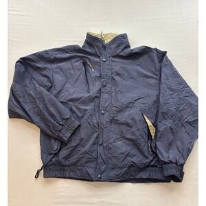 RedHead Mens Large Navy Blue Nylon Windbreaker Jacket Full Zip Outdoor Hiking